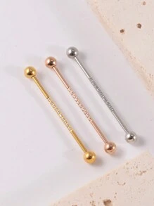 1PC 14G Industrial Scaffold Barbell Surgical Steel For Women Men With CZ Surface Cartilage Earring Body Piercing Jewelry 38mm