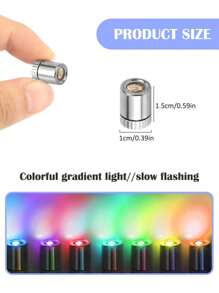 100pcs LED Electronic Lights, Handmade Creative Parts, Plastic Small Color Lights, DIY Flashing Light Bulbs, Luminous Decoration, Mini Battery Powered LED Party Lights, Used For Paper Lanterns, Floral Decoration, Indoor And Outdoor Terraces, Wreaths, Gardens, Weddings, Parties, Multi-Color 50pcs24pcs/12pcs/6pcs/1pc(Seven Color Slow Flashing)