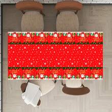 1 khăn trải bàn tiệc Giáng sinh, khăn trải bàn bằng polyester chống trượt bền, khăn trải bàn hình chữ nhật có thể giặt bằng máy, dùng để trang trí và ăn mừng ngày lễ, trang trí nhà cửa, quà tặng Giáng sinh - Nhiều màu - Xem 20