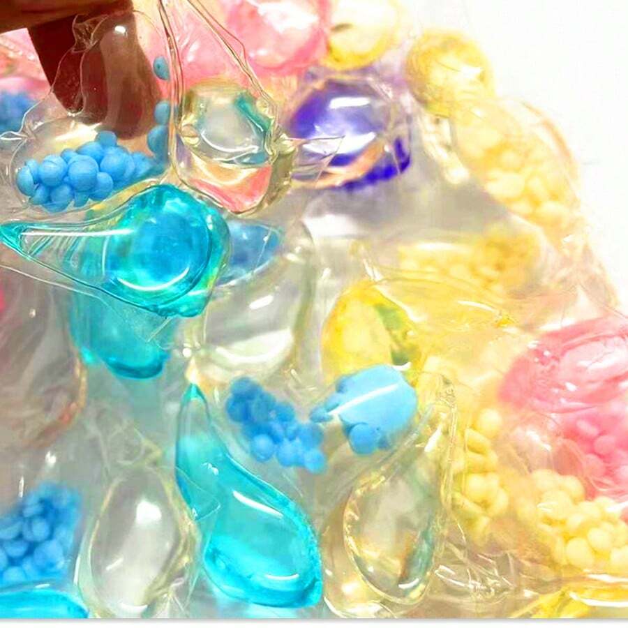 Random Color 3In1 Laundry Detergent Pearls, AntiMite, LongLasting