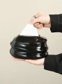 1 件现代奢华纸巾架，陶瓷材质，黑色/白色/银色可选，适用于家庭厨房卧室客厅餐厅的桌面装饰，家居装饰配件，装饰盒，女性婚礼礼物，夏季旅行节日必备品 - 彩色 - 查看 2