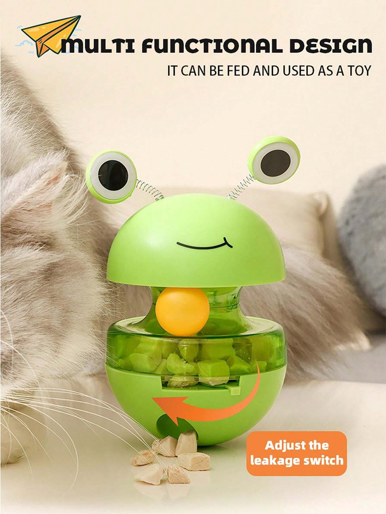 CrossBorder Pet AntiFall Tumbler Toy, Cat Puzzle Treat Ball, Cat Self