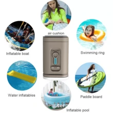 Portable Mini Air Pump Rechargeable Camping For Air Bed Mattress And Kayak USB - 棕色 - 查看 7