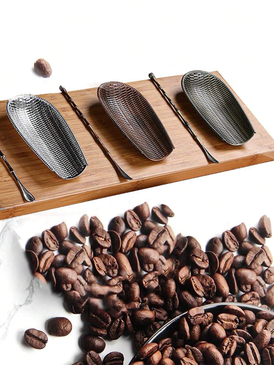 1 件咖啡豆配料量盘咖啡茶叶量勺合金茶铲抗氧化茶莲花功夫茶具配件咖啡称重盘配料容器量盘套件用于咖啡或茶,浓缩咖啡配件 - 彩色 - 查看 1