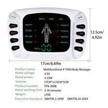 Digital Dual Channel TENS EMS Unit 15 Intensities Muscle Stimulator For Fatigue Relief TENS Machine Massager With 10pcs Replacement Electrode Pads