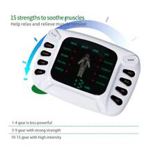 Digital Dual Channel TENS EMS Unit 15 Intensities Muscle Stimulator For Fatigue Relief TENS Machine Massager With 10pcs Replacement Electrode Pads