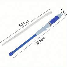 Battery Liquid Transfer Pump Electric Operated Syphon Fuel Pump Handheld Portable Transfer Pump With Tube - Blue - View 2