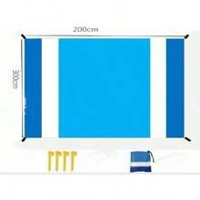 大号格子沙滩垫，便携式野餐垫，适合海滩、露营、野餐等户外活动 - 彩色 - 查看 15