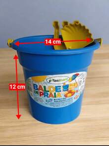 20 Pink Plastic Beach Buckets Fun Birthday Party Souvenir Gift - Màu xanh lam - Xem 2