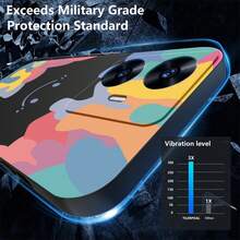 Anti-Fall TPU Protective Case Cover For Oppo Realme C55 + Rope - 黑色 - 查看 6