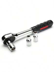 MAXPOWER 14 Pcs 1/4 Inch Metric Wrench Set, Industrial Grade 6 Point Quick Release Soft Grip Reversible Ratchet Handle, Forged And Heat Treated Cr-V Alloy Steel, Size 4mm-14mm