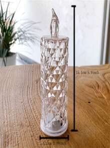 1 件/2 件/3 件玫瑰图案 LED 无焰蜡烛灯 - 电池供电，非常适合婚礼、节日装饰（含电池） - 無色 - 查看 6