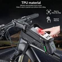 ROCKBROS Waterproof Touchscreen Seat Tube Package For 5.8 /6 Bicycle Accessories Bicycle Bag Front Wheel Phone Bicycle Accessories - 黑色 - 查看 2