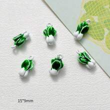 5/Pcs Random Mixed Color Alloy 3D Fruit Pendant DIY For Earrings, Bracelets, Keychains, Bag Charms, Pendant Accessories - Multicolor - View 45
