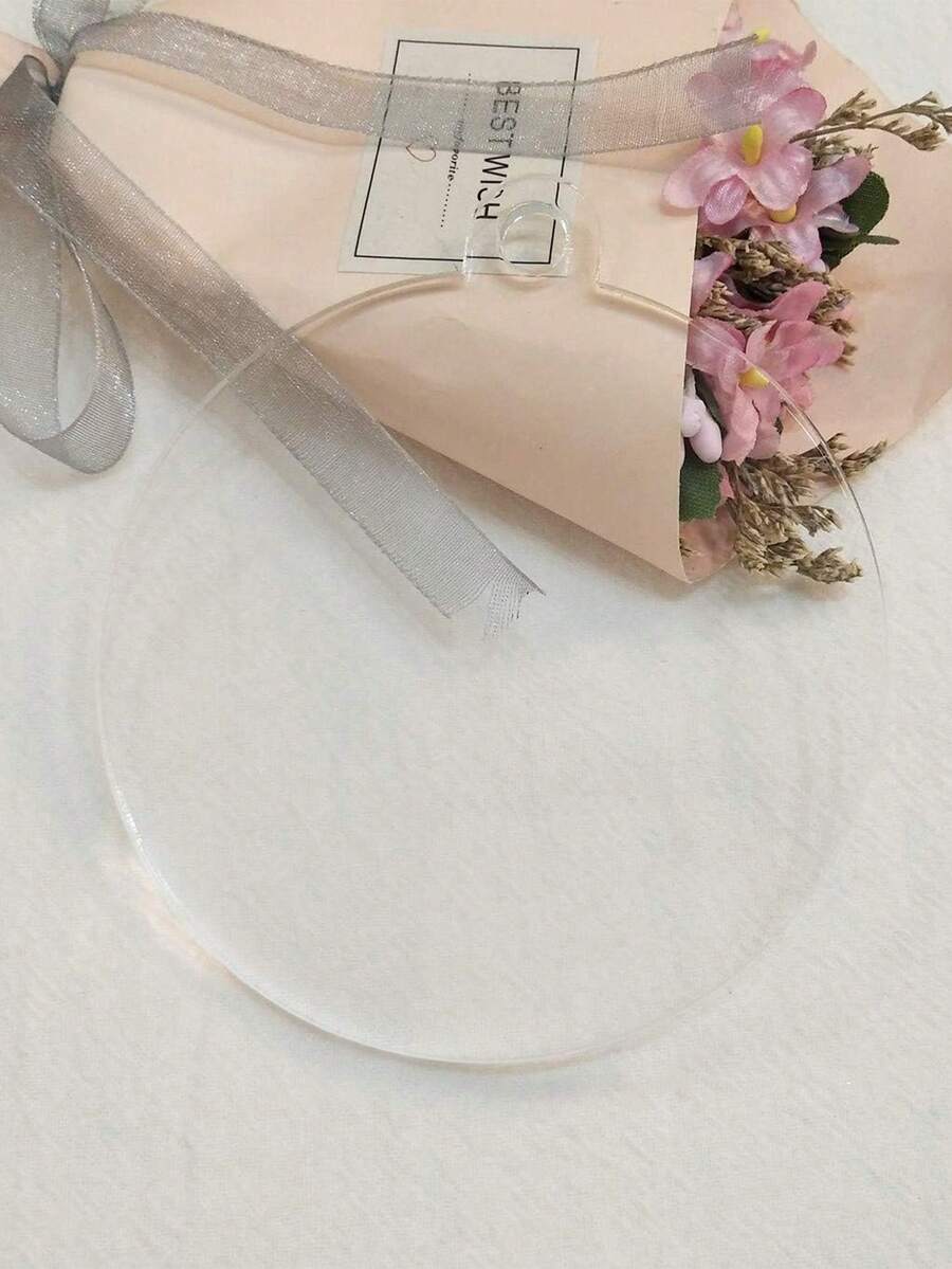 20pcs Clear Round Acrylic Blank Discs With Holes, Suitable For Christmas Tree Decor,Christmas Gift - Multicolor - View 1