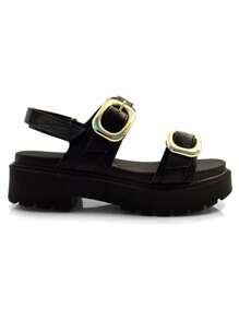Women's Platform Sandal With Tractor Buckle Comfortable Vizzano Blogger Launch - màu đen - Xem 8