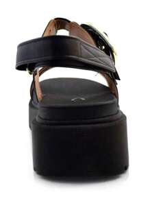 Women's Platform Sandal With Tractor Buckle Comfortable Vizzano Blogger Launch - màu đen - Xem 7