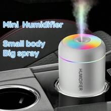 1 pièce Nouvel humidificateur et diffuseur d'huiles essentielles multicolore à USB, humidificateur d'air compact de 180 ml pour beauté, chambre à coucher, voiture, maison, dortoir - Rechargeable via USB, sans pile incluse
