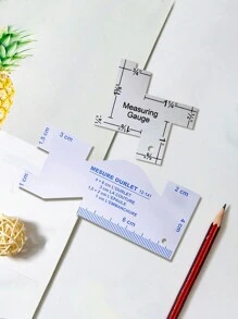1 pieza Plantilla de regla de sastre, regla de costura, regla de diseño de ropa para sastre, adecuada para accesorios de patchwork, acolchado y manualidades DIY