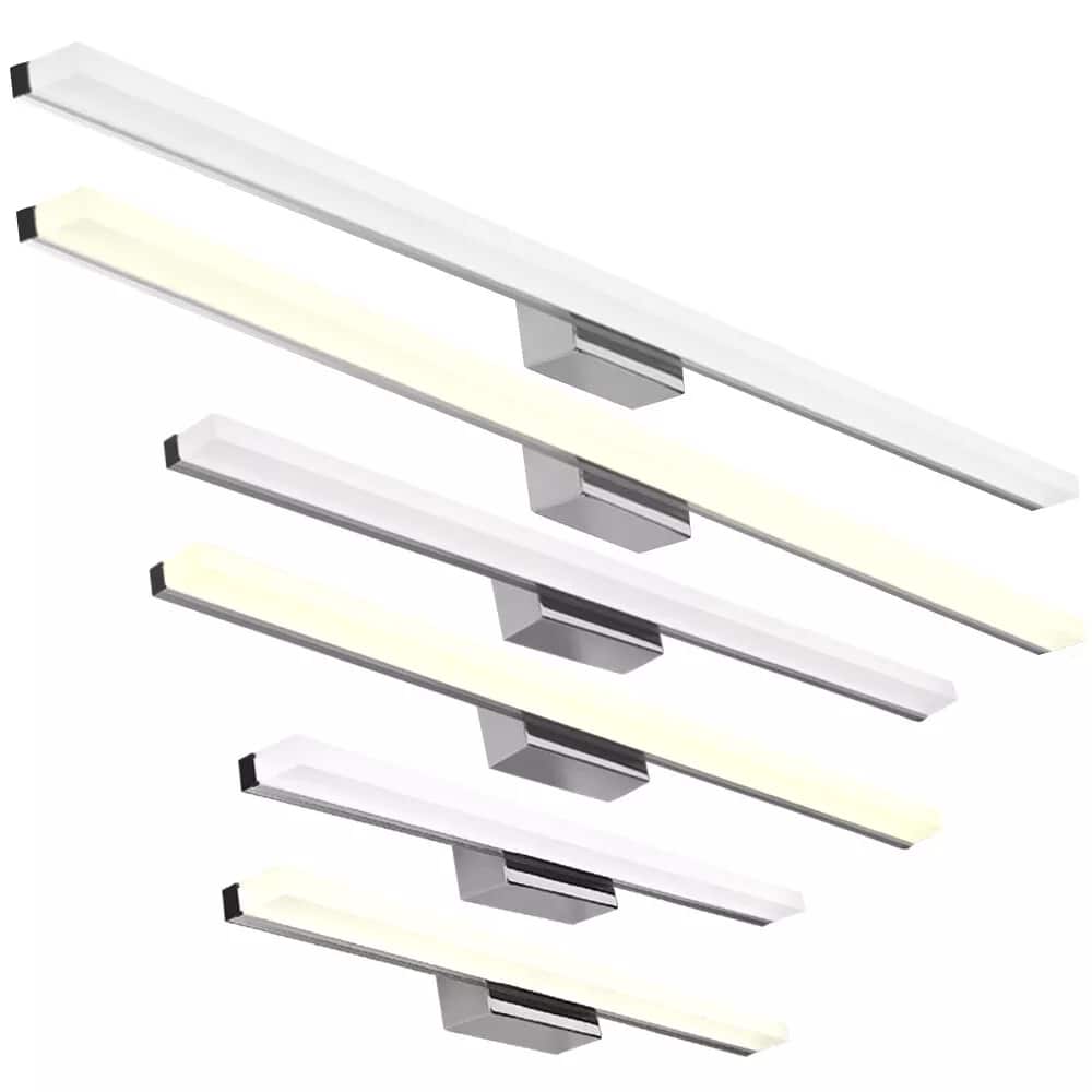 Modern Bathroom Light Fixtures Over Mirror 16/24/32/46/48 Inch Chrome Bathroom Vanity Light Bar For Bathroom Wall Sconce 3000K Or 6500K - 32inch-Cool White - View 1