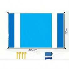 大号格子沙滩垫，便携式野餐垫，适合海滩、露营、野餐等户外活动 - 彩色 - 查看 7