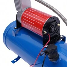 100PSI Air Compressor W/ 6L/1.6 Gallons Tank For Air Horn Truck RV Tire 6Bar 12V - Blue - View 8