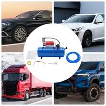 100PSI Air Compressor W/ 6L/1.6 Gallons Tank For Air Horn Truck RV Tire 6Bar 12V - Blue - View 4