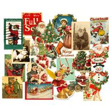 25 件圣诞贴纸，圣诞节时尚装饰品，适用于笔记本电脑水瓶信封礼品标签工艺品窗户滑雪板圣诞派对礼品 - 彩色 - 查看 1