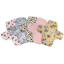 2pcs Graphene Washable Sanitary Pads Reusable Menstrual Pads Incontinence Pads Girls Sanitary Pads Random Color - Multicolor - View 5