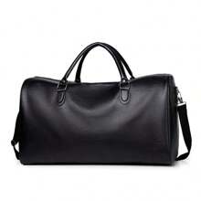 1 件大容量复古行李袋，男女皆宜，PU 皮革旅行袋，短途旅行手提包，休闲手提行李袋，行李袋，搬家储物袋，旅行袋，旅行整理袋，机场旅行服装，旅行用品，行李袋，圣诞礼物创意，男士礼物，男士礼物，男朋友，爸爸，生日礼物，男士礼物，圣诞礼物，健身包，运动包，训练包，假期，感恩节，感谢礼物，旅行箱，过夜包，行李袋，周末包，行李袋，手提包，大学包，行李袋，周末包，医院包，冬季 - 黑色 - 查看 5