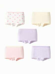 Balabala Young Girls Elastic  Underwear 5 Packs