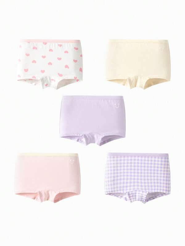 Balabala 5 paquets de sous-vêtements élastiques pour jeunes filles