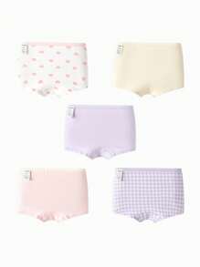 Balabala Young Girls Elastic  Underwear 5 Packs