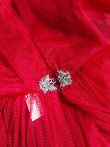 1 件女式连帽薄纱斗篷婚礼新娘及地柔软网纱斗篷、服装、斗篷、吸血鬼服装、黑/白/红秋季女士服装 - 彩色 - 查看 9