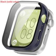 1pc PC + Tempered Glass Protective Case Compatible With Huawei Watch Fit 3