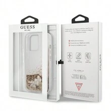 Guess Funda Brillante para iPhone 13 Pro en Color Dorado - Dorado - Ver 8