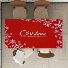 1 khăn trải bàn tiệc Giáng sinh, khăn trải bàn bằng polyester chống trượt bền, khăn trải bàn hình chữ nhật có thể giặt bằng máy, dùng để trang trí và ăn mừng ngày lễ, trang trí nhà cửa, quà tặng Giáng sinh - Nhiều màu - Xem 25