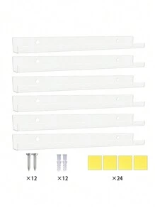 8pcs 12-Inch Clear Acrylic Nail Polish Rack, Wall-Mounted Nail Polish Storage Box And Display Shelf - Clear - View 13