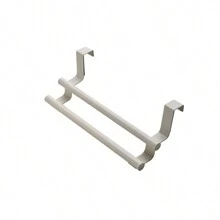 Keidason 1 件双层不锈钢毛巾杆悬挂式可调节长度毛巾架浴室柜门挂式毛巾架洗碗布收纳架悬挂式毛巾杆不锈钢门后毛巾收纳架免打孔毛巾挂