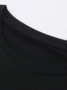 Camiseta holgada personalizada para mujer, sube tu foto/foto de grupo/foto de amigo, ingresa tu texto/bendiciones/nombre/significativo/texto divertido, top negro, camiseta holgada de manga corta casual para mujer, regalo de vacaciones, moda de primavera y verano, mercancía de festival de música, regalo especial, regalo creativo, pareja, conjunto de mejores amigos, uniforme de equipo, personalización corporativa