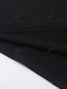 Gepersonaliseerde foto en tekst bedrukt zwart los dames sport T-shirt met korte mouwen, personaliseren met selfie, geliefde, familie, vrienden, huisdierfoto's en wensen, geschikt voor Valentijnsdag, verjaardag, nieuwjaar, feestjubileum, herfst- en winterkleding, cadeau voor beste vriend, muziekfestivaloutfit