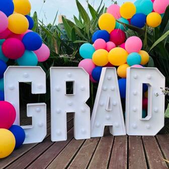 1 件 64 厘米/25.2 英寸发光数字跑马灯字母框 KT 板字母 A-Z 插入式 KT 板带支架派对装饰灯生日派对一周年纪念日装饰求婚新娘送礼会婚礼灯柔和白色