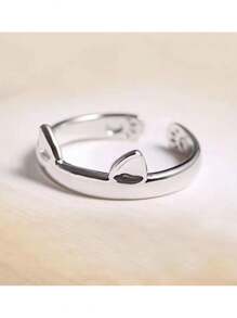 1pc Creative Cat Ear Adjustable Ring - Multicolor - View 9