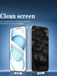 Bộ 5 miếng dán màn hình trong suốt độ phân giải cao của Apple, chống trầy xước, chống bám vân tay, tương thích với iPhone 11/12/13/14/15/16/17 - Trong sáng - Xem 7