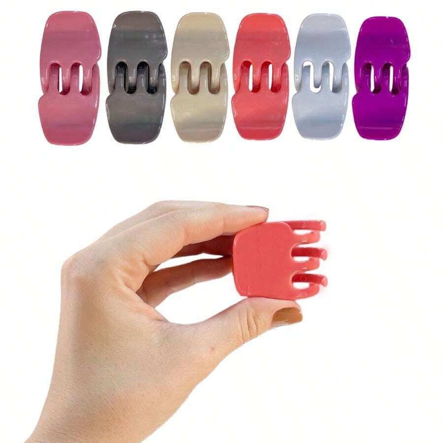 12 Large Piranha Hair Clips Various Colors - Mix Color - View 1