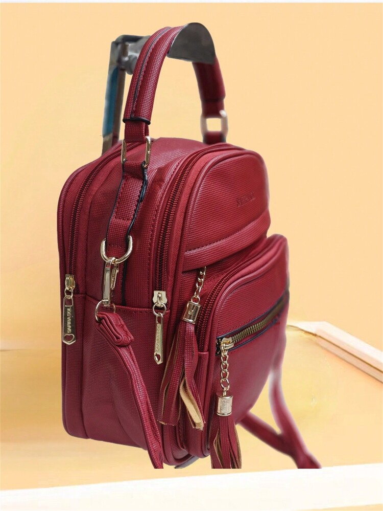 Wilson Bag Versatile Crossbody Bag For Women With Multiple Zippers - 紅色 - 查看 7