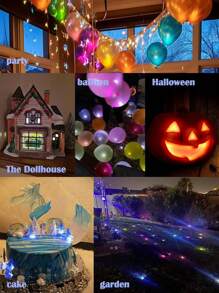 100pcs LED Electronic Lights, Handmade Creative Parts, Plastic Small Color Lights, DIY Flashing Light Bulbs, Luminous Decoration, Mini Battery Powered LED Party Lights, Used For Paper Lanterns, Floral Decoration, Indoor And Outdoor Terraces, Wreaths, Gardens, Weddings, Parties, Multi-Color 50pcs24pcs/12pcs/6pcs/1pc(Seven Color Slow Flashing)