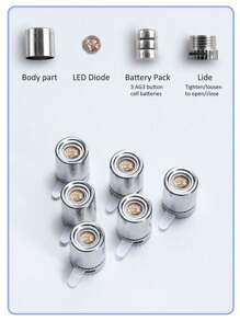 100pcs LED Electronic Lights, Handmade Creative Parts, Plastic Small Color Lights, DIY Flashing Light Bulbs, Luminous Decoration, Mini Battery Powered LED Party Lights, Used For Paper Lanterns, Floral Decoration, Indoor And Outdoor Terraces, Wreaths, Gardens, Weddings, Parties, Multi-Color 50pcs24pcs/12pcs/6pcs/1pc(Seven Color Slow Flashing)