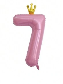 1pc Letter Design Birthday Party Decorative Balloon, Christmas - Pink - View 10