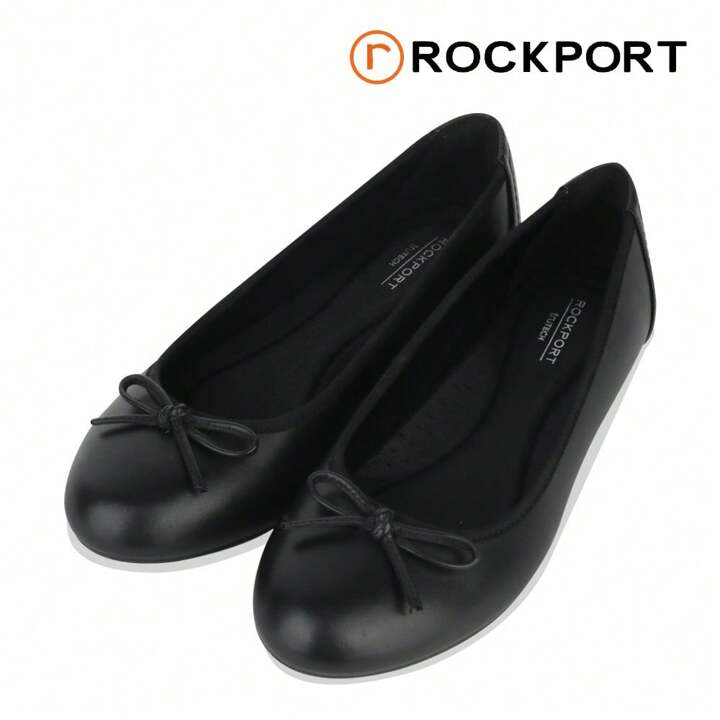Rockport Women's Flat Shoes Reagan Pump Bow Black CH4577